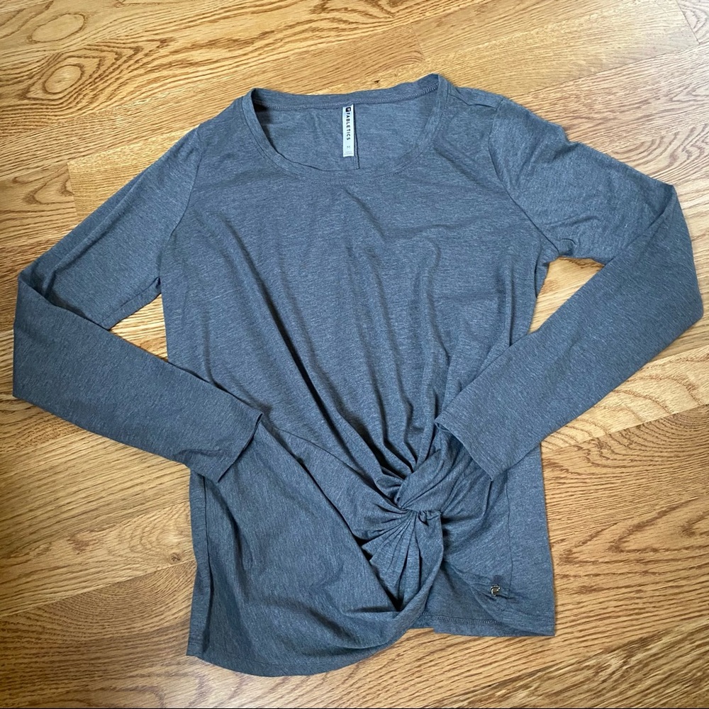 Fabletics Grey Workout Athletic Long Sleeve